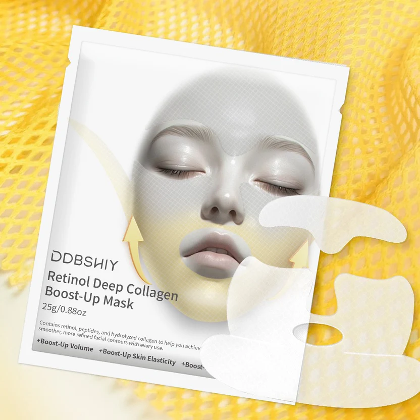 DDBSHIY Retinol Deep Collagen Boost-Up Mask | Anti-Aging, Hydrating & Skin Firming Sheet Mask (Pack of 4)