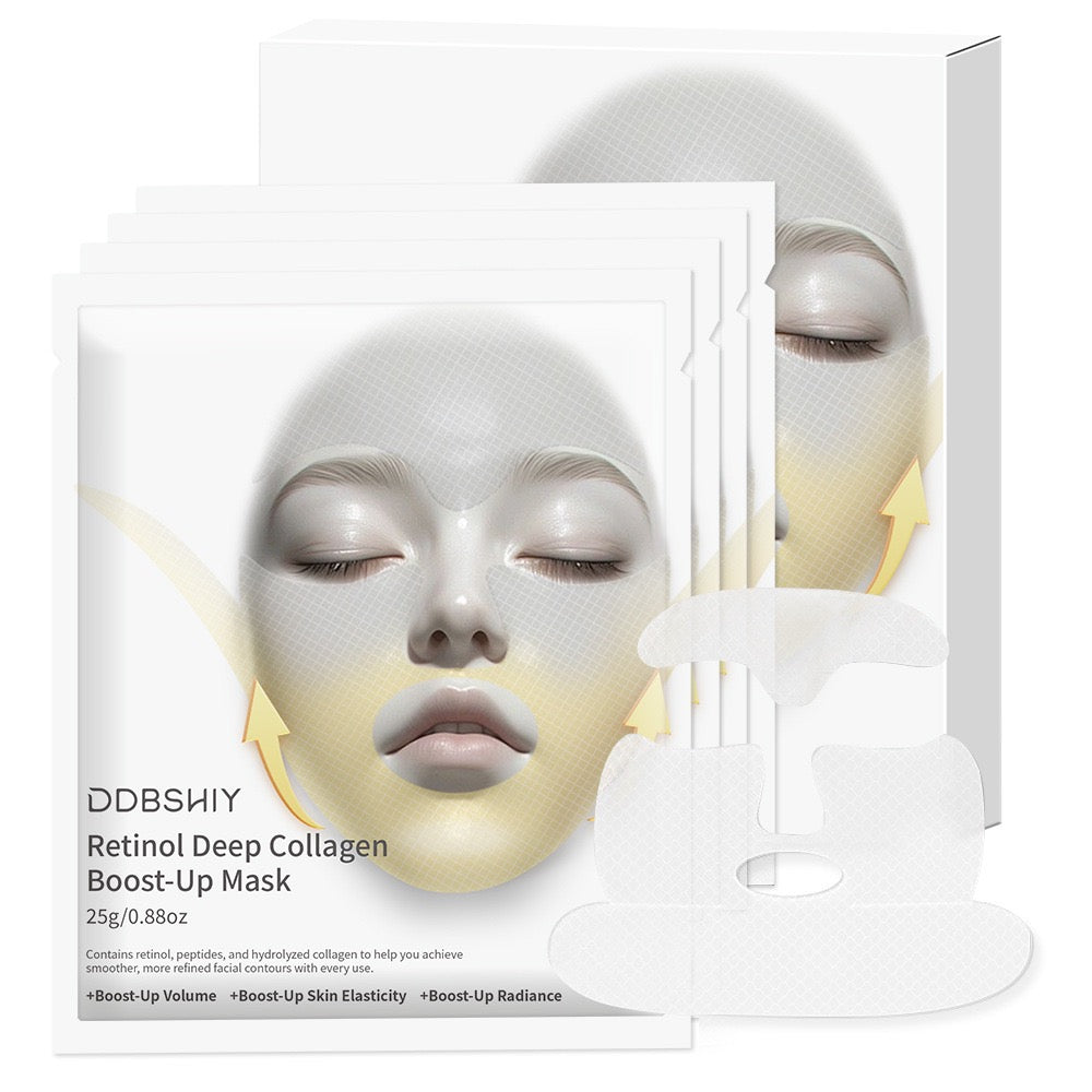 DDBSHIY Retinol Deep Collagen Boost-Up Mask | Anti-Aging, Hydrating & Skin Firming Sheet Mask (Pack of 4)
