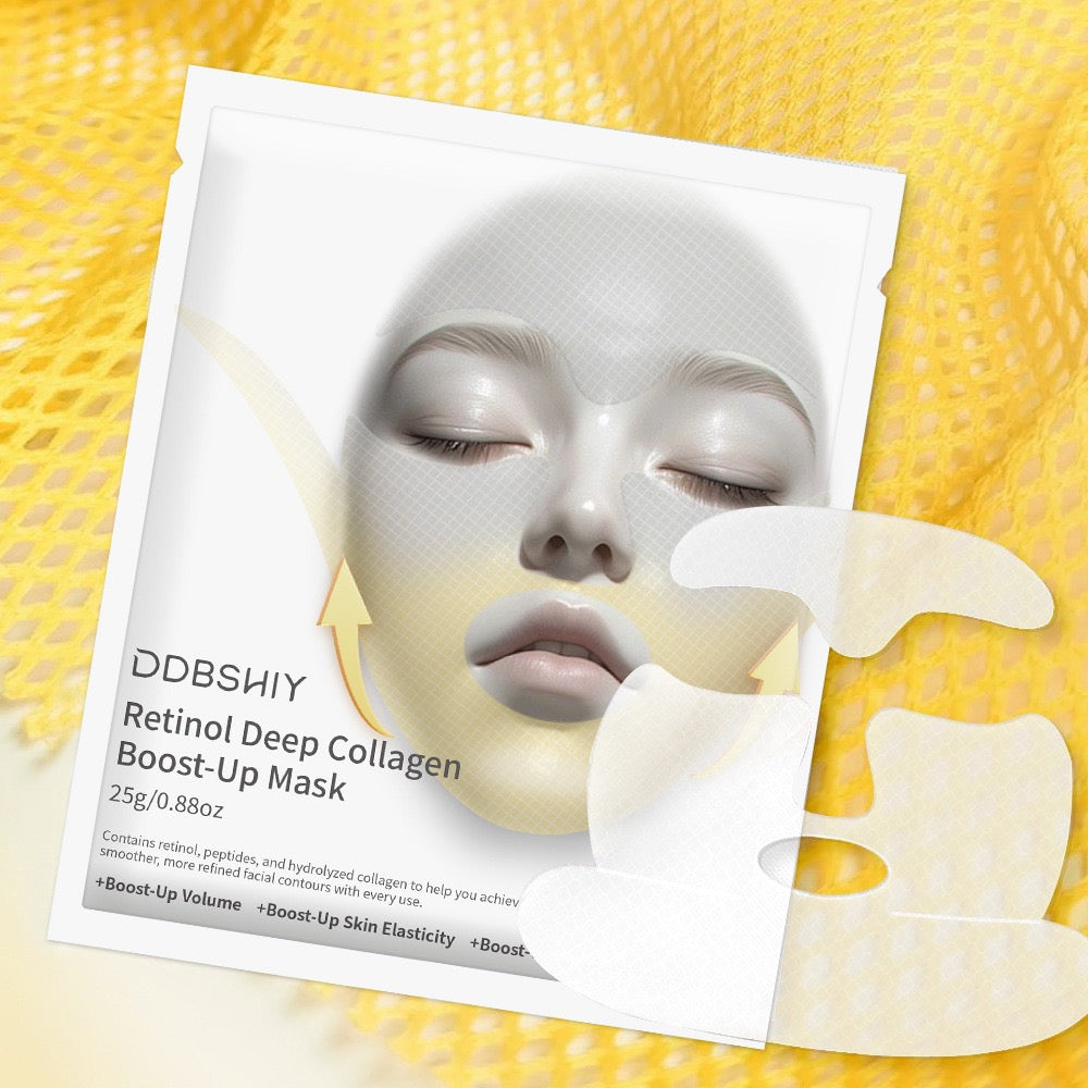 DDBSHIY Retinol Deep Collagen Boost-Up Mask | Anti-Aging, Hydrating & Skin Firming Sheet Mask (Pack of 4)