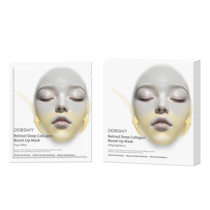 DDBSHIY Retinol Deep Collagen Boost-Up Mask | Anti-Aging, Hydrating & Skin Firming Sheet Mask (Pack of 4)